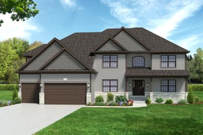 Elevation D. 4,001sf New Home in Naperville, IL