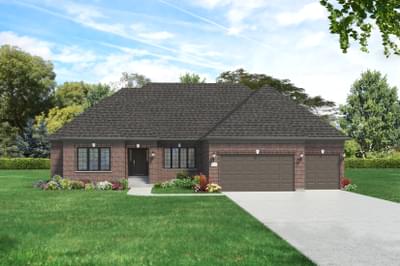 Elevation A. 2,908sf New Home in Naperville, IL