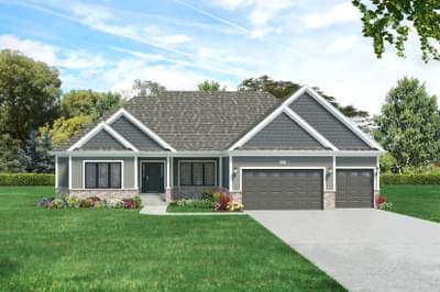 Elevation D. 2,908sf New Home in Naperville, IL