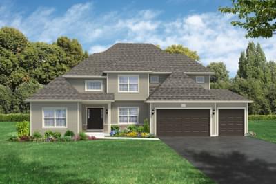 Elevation A. The Berkshire Home with 3 Bedrooms