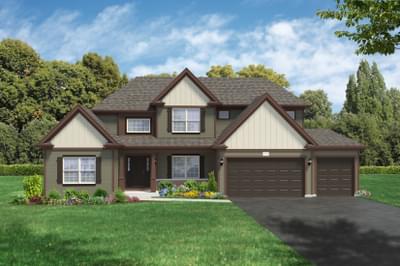Elevation C. 2,659sf New Home in Elgin, IL