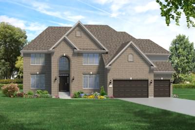Elevation A. 4,461sf New Home in Naperville, IL