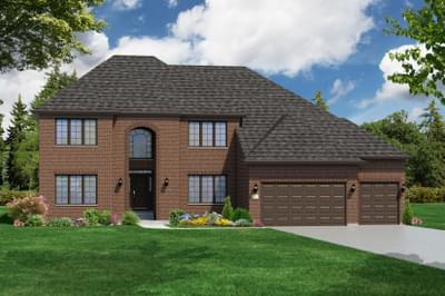 Elevation A. 3,665sf New Home in Naperville, IL