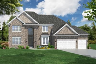 Elevation B. 3,665sf New Home in Naperville, IL