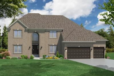 Elevation D. The Castleby Home with 4 Bedrooms