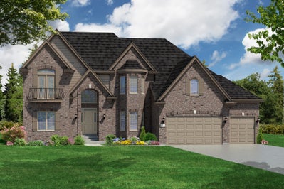 Elevation E. The Castleby Home with 4 Bedrooms