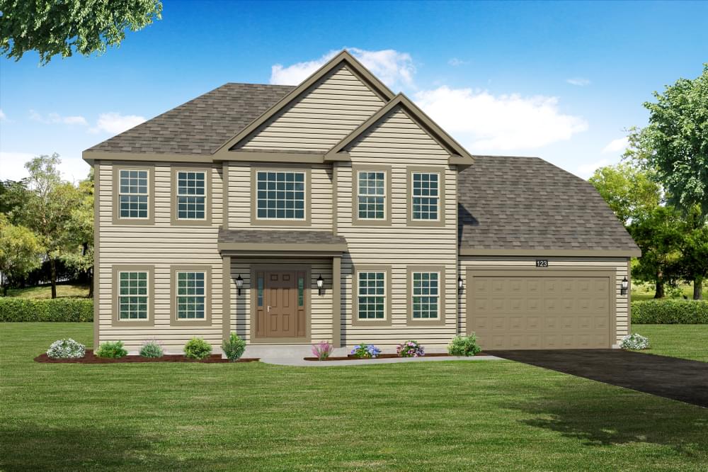 Elevation A. The Hartford Home with 4 Bedrooms