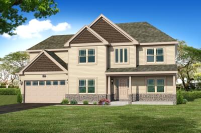 Elevation C. The Georgetown Home with 4 Bedrooms