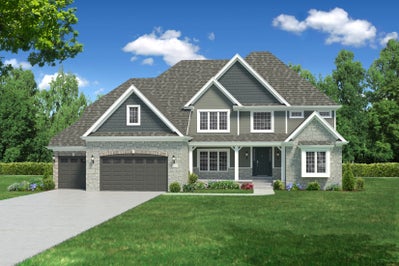 Elevation C. The Kensington New Home in Naperville, IL