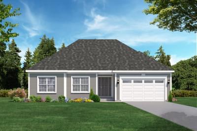 Elevation A. The Oxford Home with 3 Bedrooms