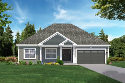 Elevation C. The Oxford Home with 3 Bedrooms
