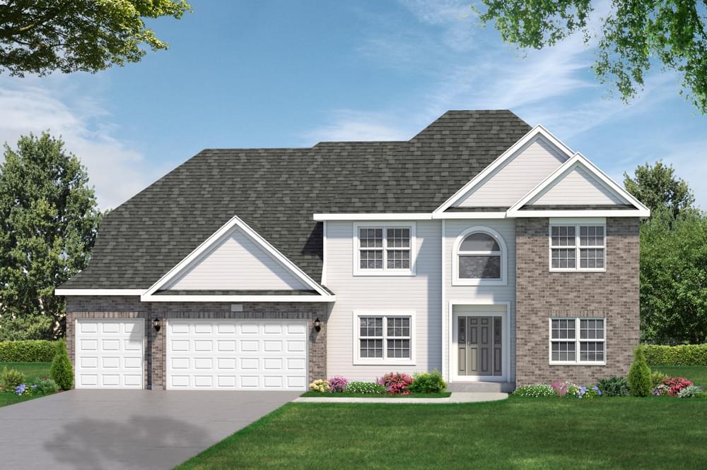 Elevation A. 3,293sf New Home in Elgin, IL