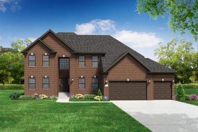 Elevation B. 3,106sf New Home in Naperville, IL