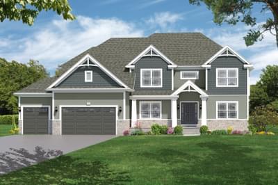 Elevation C. The Windsor Home with 4 Bedrooms