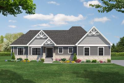 Elevation B. 2,410sf New Home in Naperville, IL